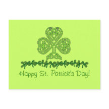 Tarjeta postal Celtic Shamrock St. Patrick's Day