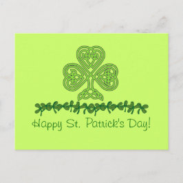Tarjeta postal Celtic Shamrock St. Patrick's Day