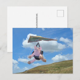 Tarjeta postal - Cerdo volador no es imposible