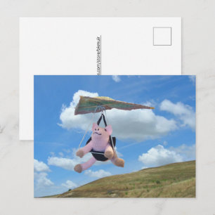 Tarjeta postal - Cerdo volador no es imposible