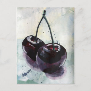 Tarjeta postal - Cerezas oscuras