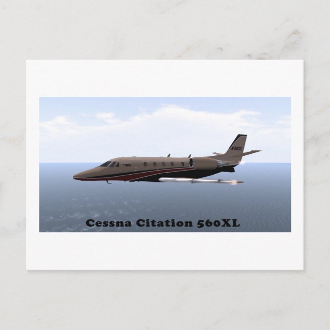 Tarjeta postal Cessna Citation 560XL (Anverso)