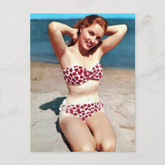 Tarjeta postal chica Bikini Beach