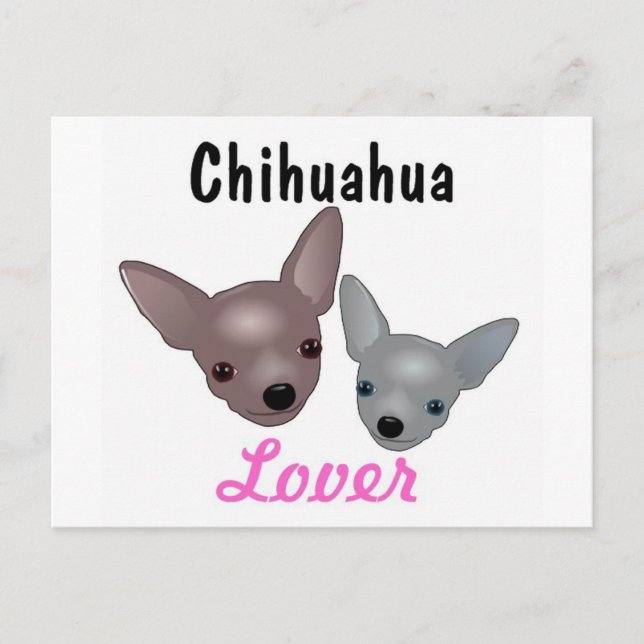 Tarjeta postal Chihuahua Lover (Anverso)