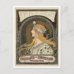 Tarjeta postal - Chocolates y Confitería Art Nouve