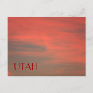 Tarjeta Postal Cielo Rojo de UTAH
