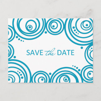 Tarjeta Postal Circles Save the Date