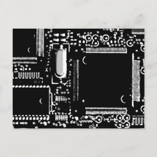 Tarjeta postal Circuit B&W 2