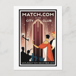 Tarjeta postal - City Club Art Deco. Coleccionable