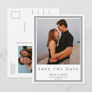 Tarjeta Postal Clásica de Foto de Boda para Guarda