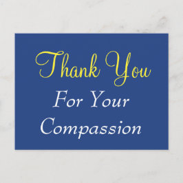 Tarjeta postal clásica de "Gracias por su compasió