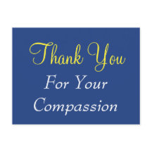 Tarjeta postal clásica de "Gracias por su compasió