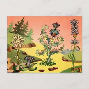 Tarjeta postal clásica de Ilustracion