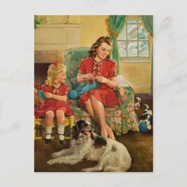 Tarjeta postal clásica de Ilustracion (Anverso)