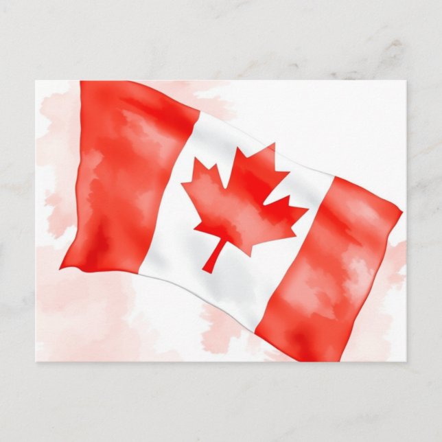 Tarjeta postal clásica de la bandera de Canadá (Anverso)