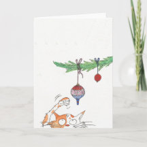 Tarjeta postal clásica de Navidad