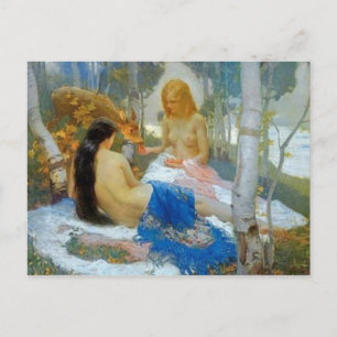 Tarjeta postal clásica de pintura