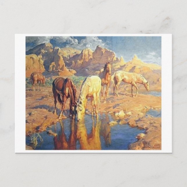 Tarjeta postal clásica de pintura (Anverso)