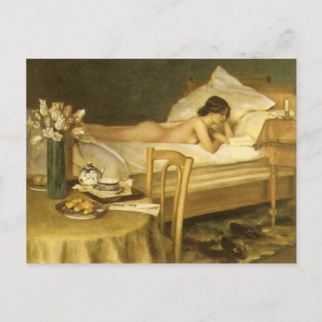 Tarjeta postal clásica de pintura (Anverso)