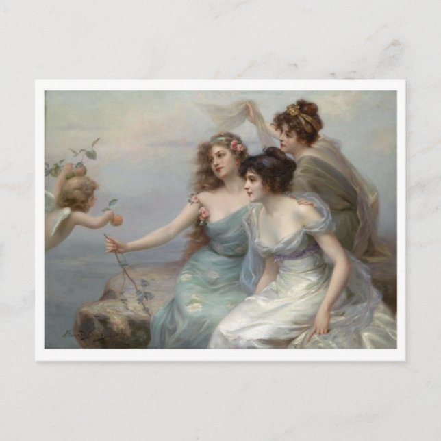 Tarjeta postal clásica de pintura (Anverso)