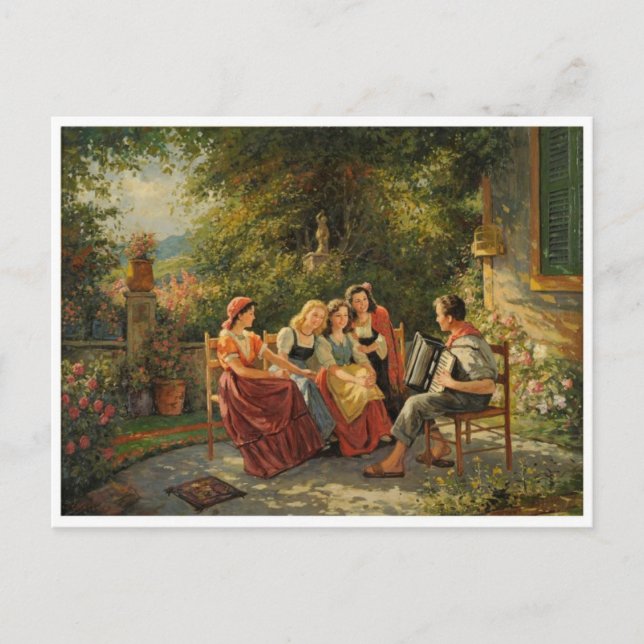 Tarjeta postal clásica de pintura (Anverso)