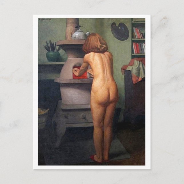 Tarjeta postal clásica de pintura (Anverso)