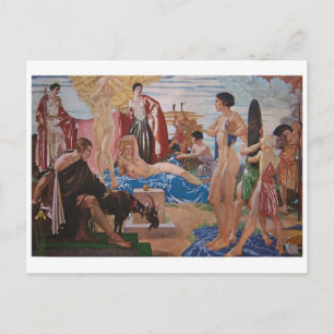 Tarjeta postal clásica de pintura