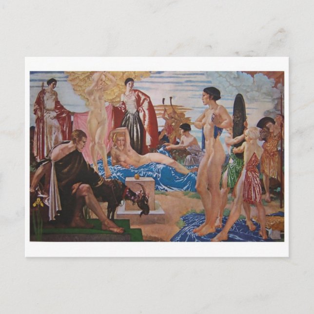 Tarjeta postal clásica de pintura (Anverso)