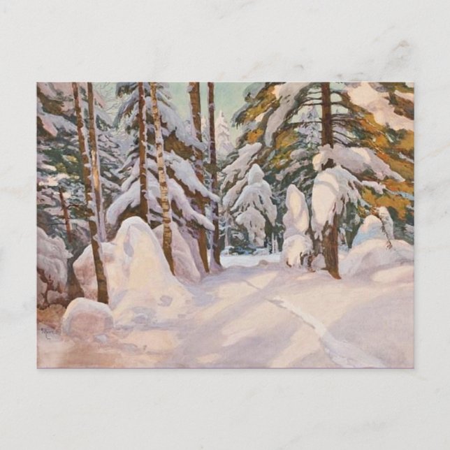 Tarjeta postal clásica de pintura (Anverso)