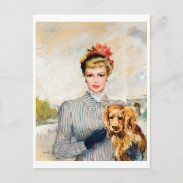 Tarjeta postal clásica de pintura (Anverso)