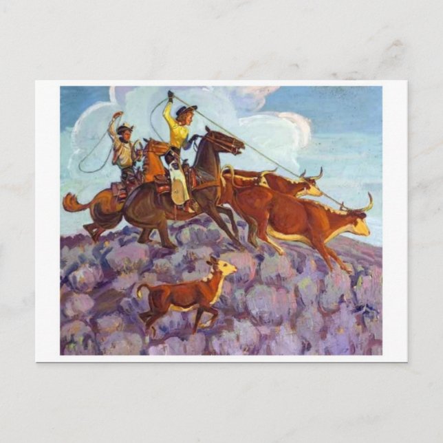 Tarjeta postal clásica de pintura (Anverso)