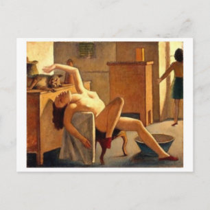 Tarjeta postal clásica de pintura