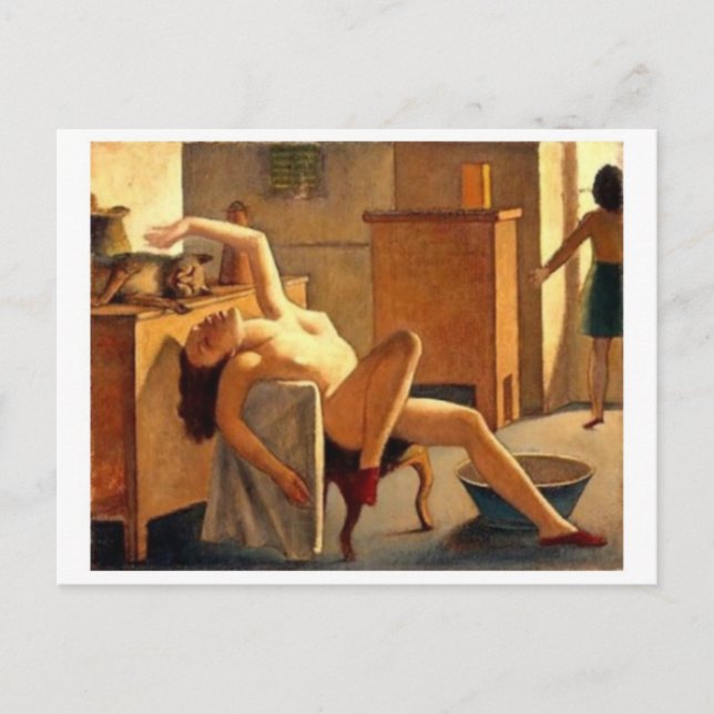 Tarjeta postal clásica de pintura (Anverso)