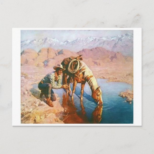 Tarjeta postal clásica de pintura (Anverso)