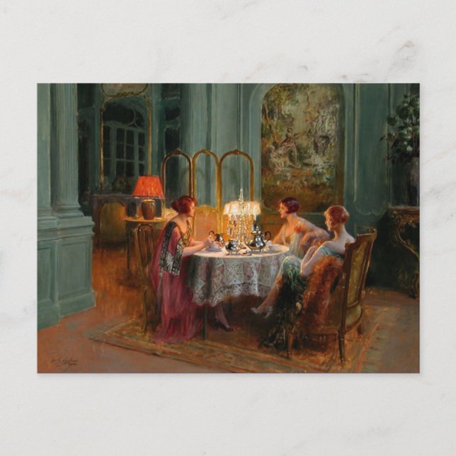 Tarjeta postal clásica de pintura (Anverso)