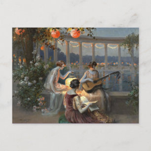 Tarjeta postal clásica de pintura