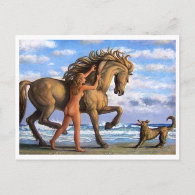 Tarjeta postal clásica de pintura (Anverso)