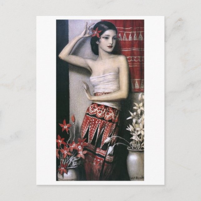 Tarjeta postal clásica de pintura (Anverso)