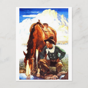 Tarjeta postal clásica de pintura