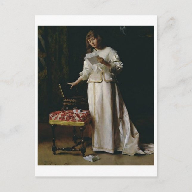 Tarjeta postal clásica de pintura (Anverso)