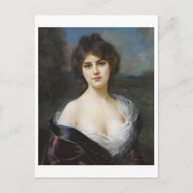 Tarjeta postal clásica de pintura (Anverso)