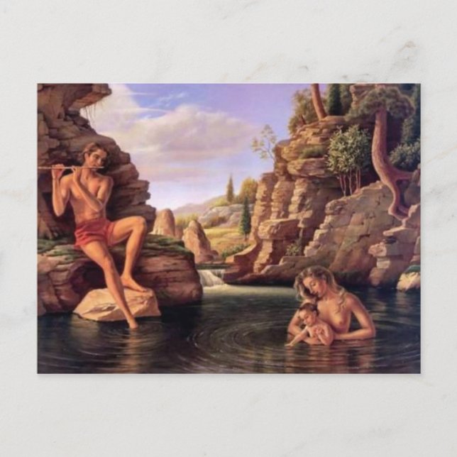 Tarjeta postal clásica de pintura (Anverso)