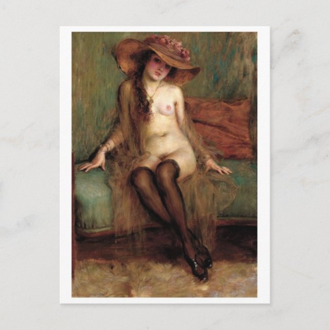 Tarjeta postal clásica de pintura (Anverso)