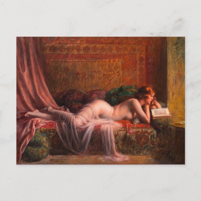 Tarjeta postal clásica de pintura (Anverso)