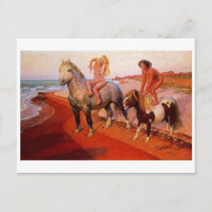 Tarjeta postal clásica de pintura