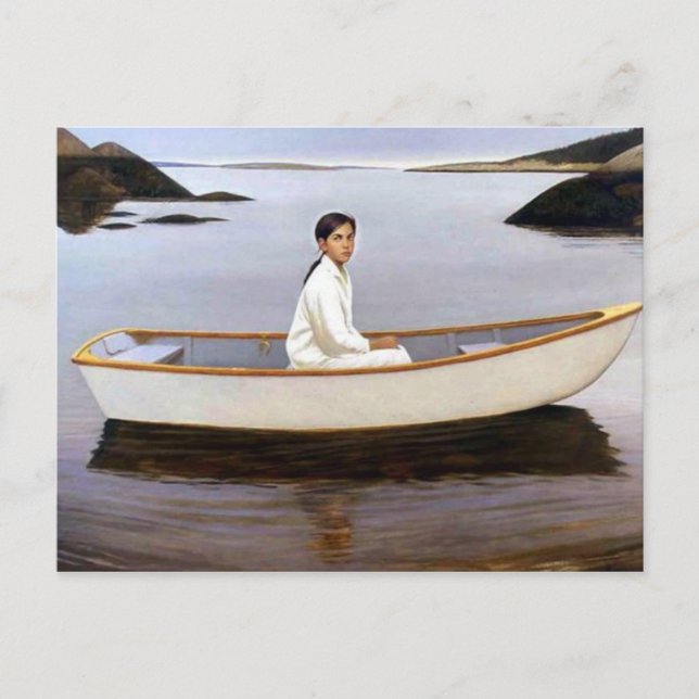 Tarjeta postal clásica de pintura (Anverso)