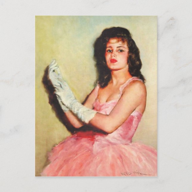 Tarjeta postal clásica de pintura (Anverso)