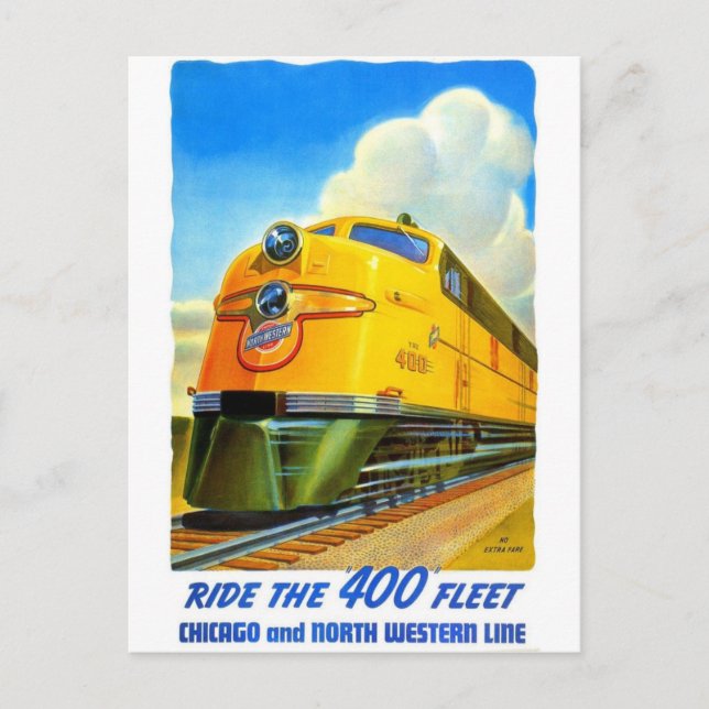 Tarjeta postal clásica del ferrocarril (Anverso)