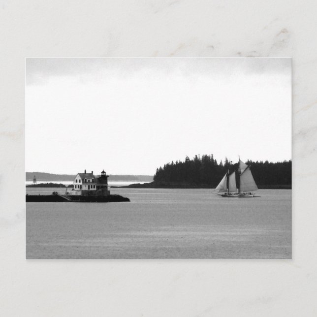 Tarjeta postal clásica Rockland Harbour (Anverso)