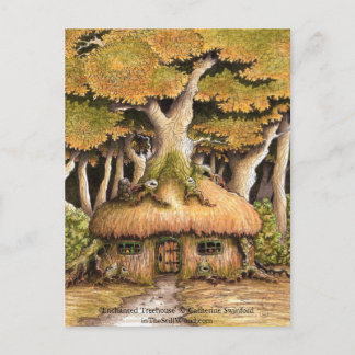 Tarjeta postal coleccionable 'Casa del árbol encan